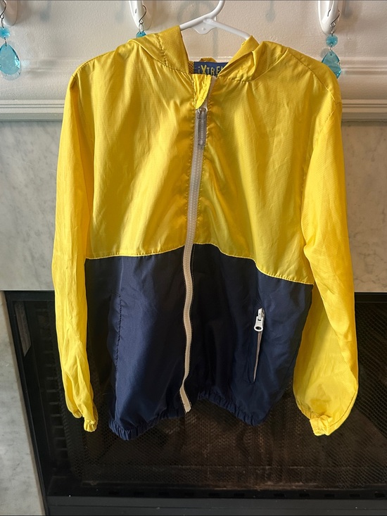 Ixtreme Other - Kids Hooded Yellow & Navy Colorblock Raincoat